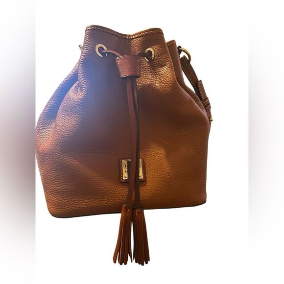 Dooney & Bourke Brown Leather Bucket Bag - Picture 7 of 16